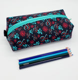 Handmade Zippered Pouch, Pencil Case, Makeup Bag