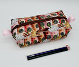 Handmade Zippered Pouch, Pencil Case, Makeup Bag