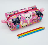 Handmade Zippered Pouch, Pencil Case, Makeup Bag