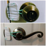 Pink and white door silencer