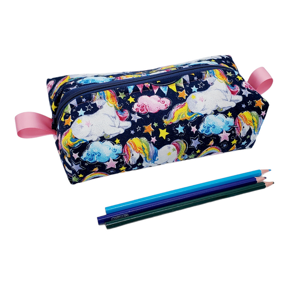 Handmade Zippered Pouch, Pencil Case, Makeup Bag