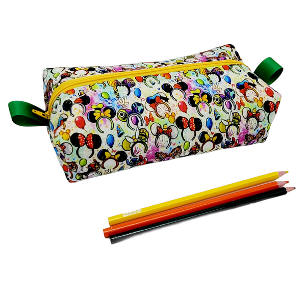 Handmade Zippered Pouch, Pencil Case, Makeup Bag