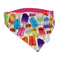 Over the collar dog bandana summer popsicle