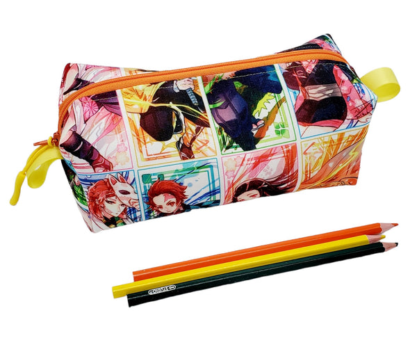 Handmade Zippered Pouch, Pencil Case, Makeup Bag with single compartment