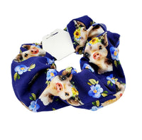 Floral Piglet Scrunchie/Chouchou Porcelet floral