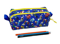 2 Pocket Pencil Case, Makeup Bag, Handmade Zippered Pouch