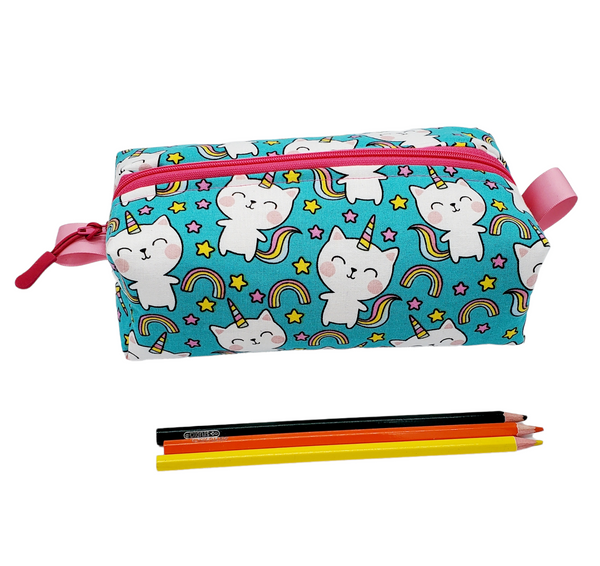 Handmade Zippered Pouch, Pencil Case, Makeup Bag